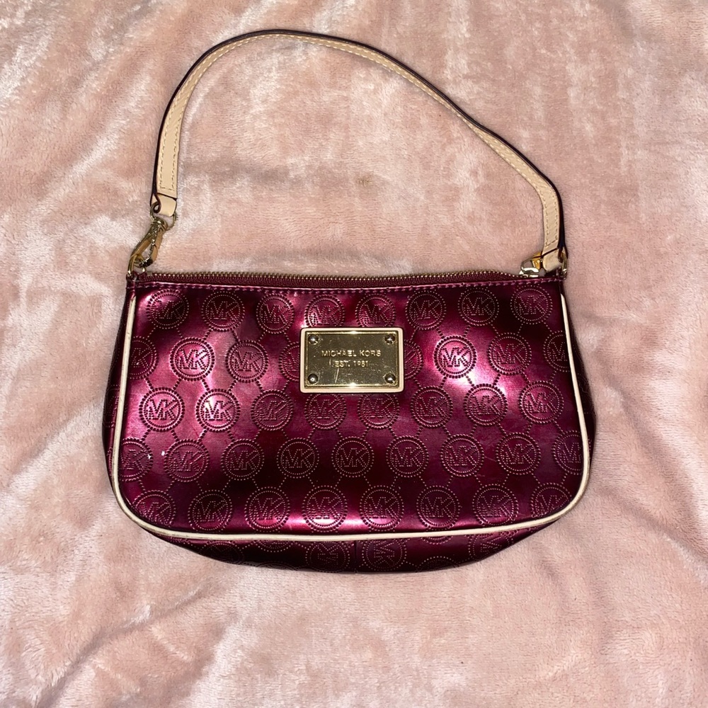 Maroon Michael Kors Mini Purse